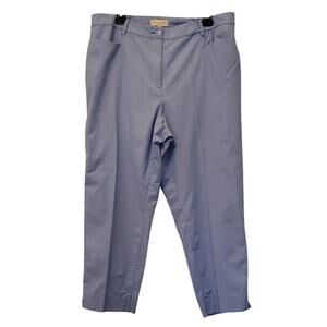 Talbots Plus Size 18W Light Blue Capri Pants Lightweight
